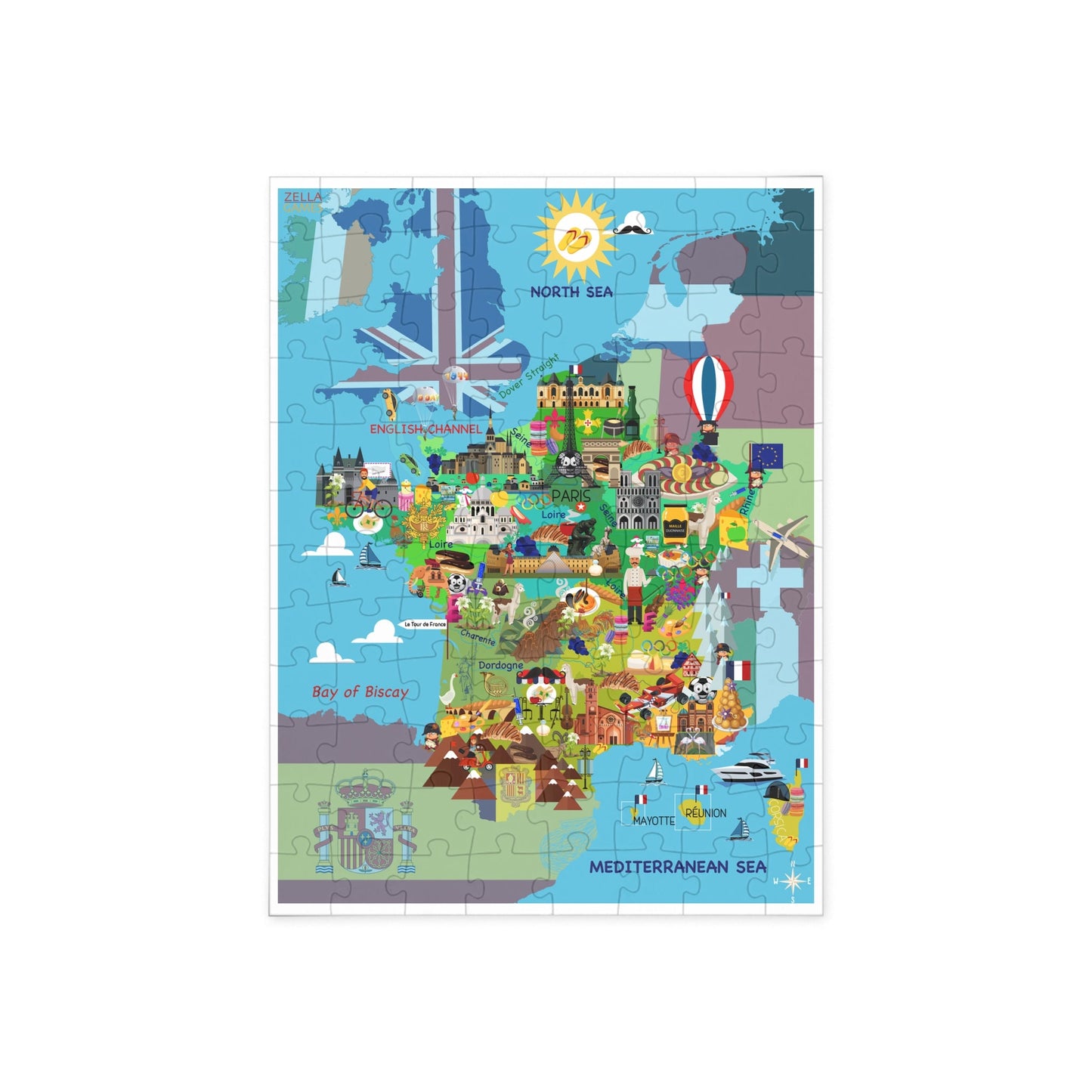 Puzzle Map of France - Where's This, What's That