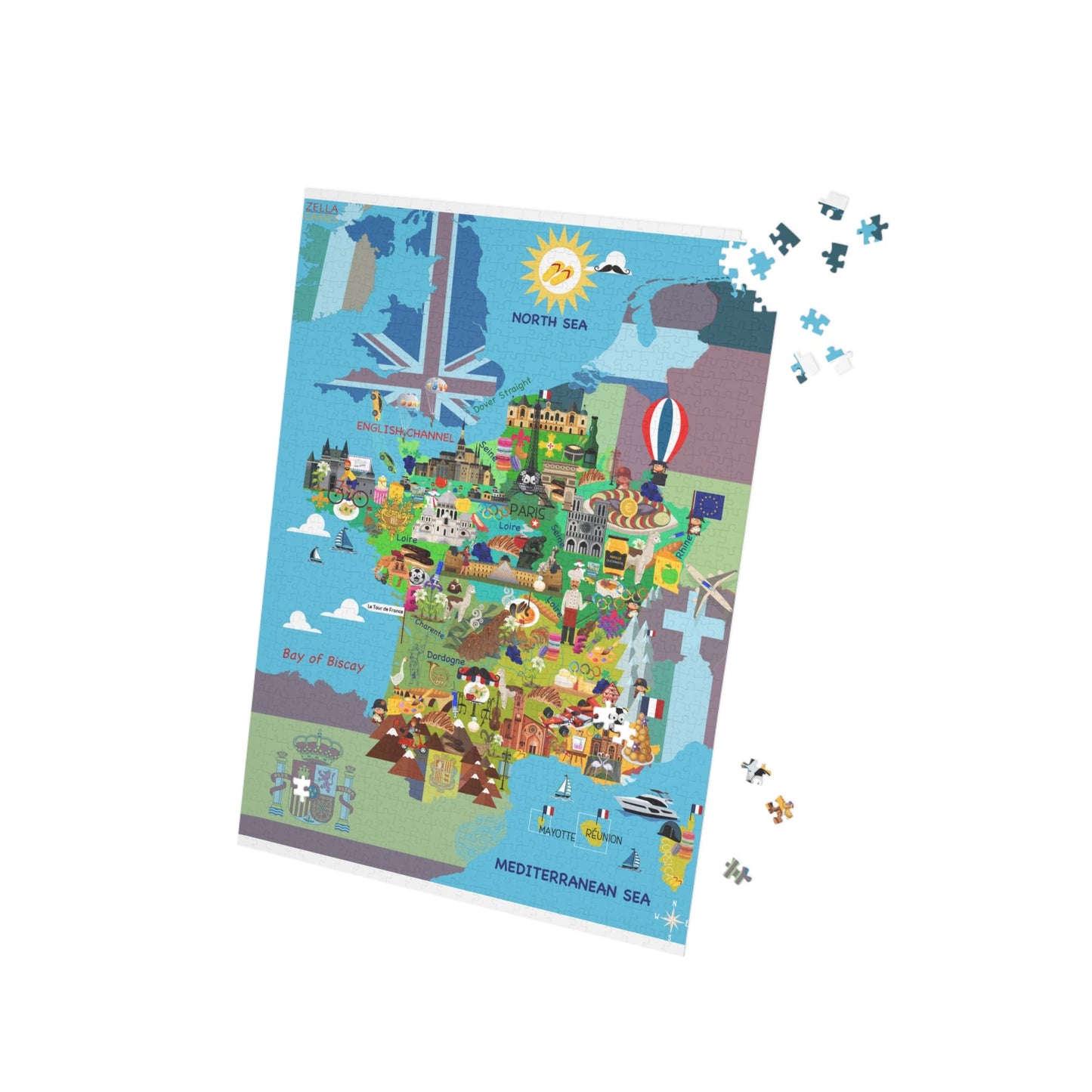 Puzzle Map of France - Where's This, What's That
