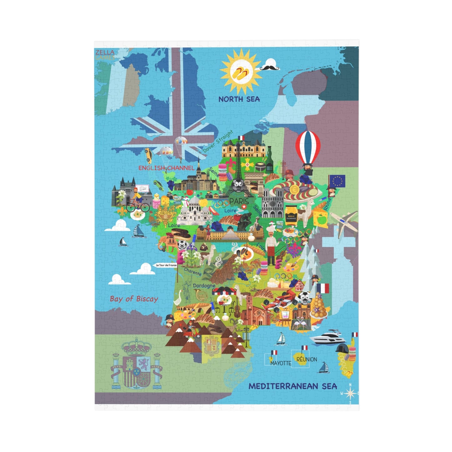 Puzzle Map of France - Where's This, What's That